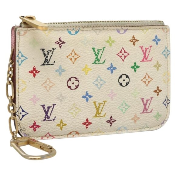 LOUIS VUITTON Monogram Multicolor Pochette Cles NM White - Picture 1 of 16